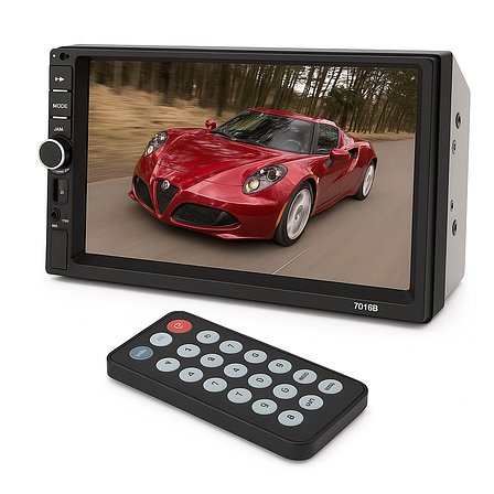 Універсальна 2DIN автомагнітола з Bluetooth, сенсорним екраном 7", USB/FM, відеовхід під камеру, фото 1