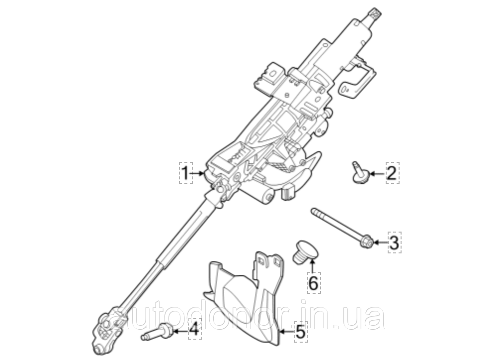 Кермова колонка з карданчиком електричне регулювання з 03/2023 Nissan Ariya (22-) 48805-5MP1B
