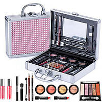 Набір косметики для макіяжу в кейсі 22 предметів, 20,5х16,9х5,3см, Рожевий