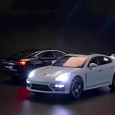 Модель автомобіля Porsche Panamera масштаб: 1:32. Іграшкова машина Порш Панамера рожевого кольору, фото 4