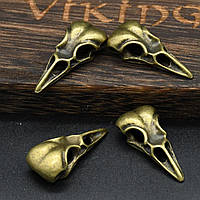 Намистина на темляк "Череп ворона" латунь