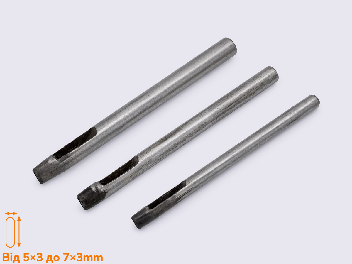 Пробійник (просічка) арт. 87-1504, розмір від 5х3 до 7х3 мм, фото 1