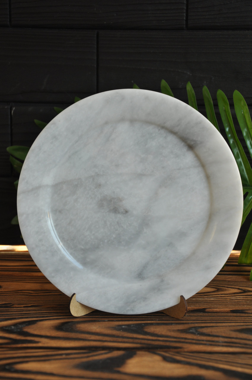 Тарілка з натурального каменю онікс, 20 см (колір, як на фото), фото 1