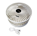 Мінівентилятор складаний 10041 з USB-зарядкою, білий, фото 2