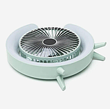 Вентилятор настільний із підсвіткою RGB 10039, синій, фото 2