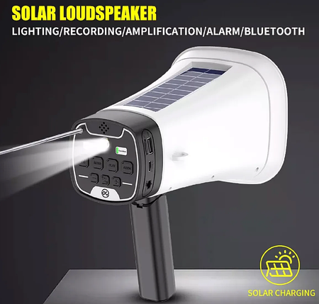 Гучномовець L026 Bluetooth на сонячній батареї, чорно-білий, фото 2