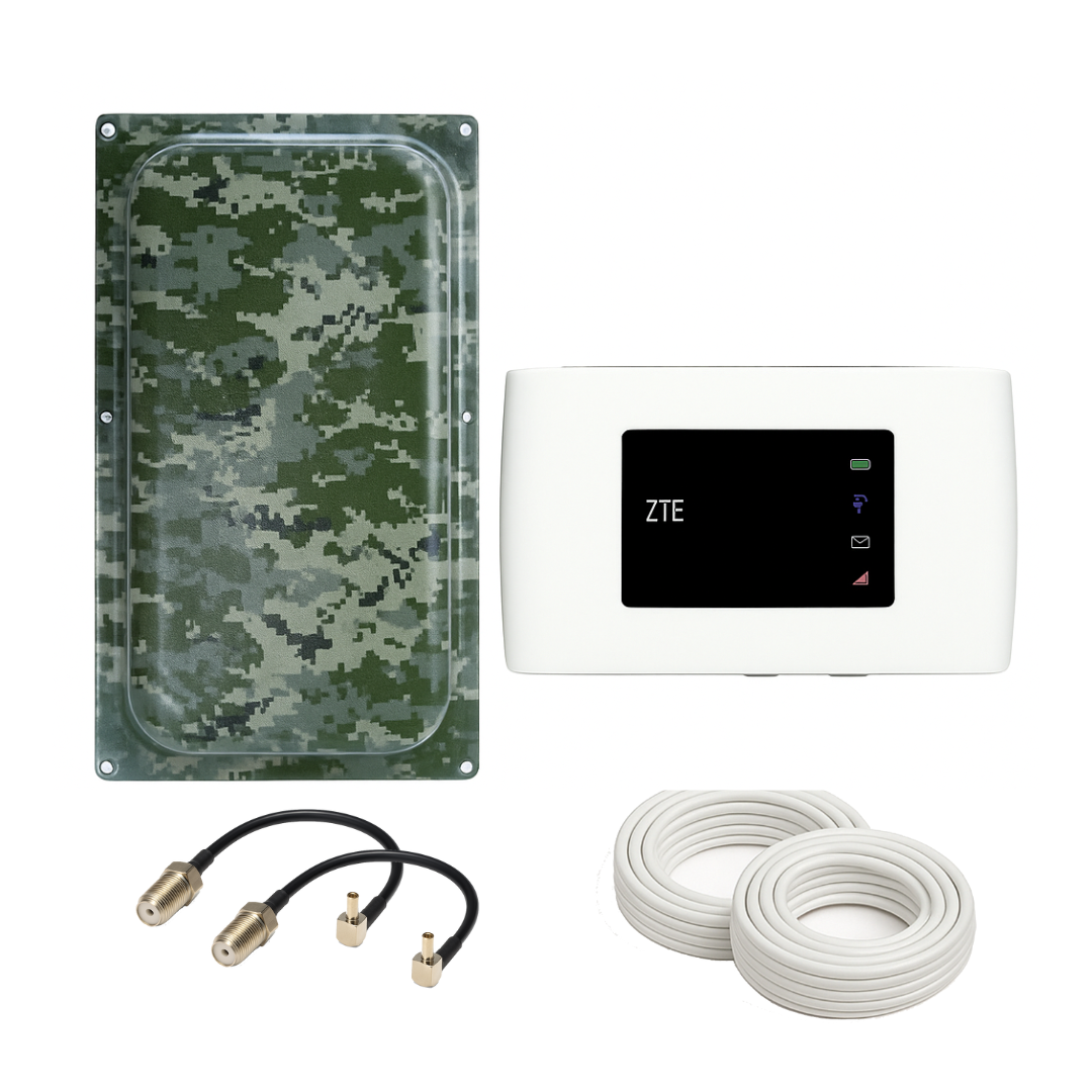 4G комплект WIFI роутер ZTE 920 + 4G панельна антена MAXI MIMO 22 Дбi 824-960/1700-2700 мГц