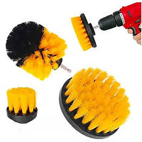Набір щіток насадок 4шт на дриль для чищення автомобіля