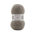 Нитки пряжа для в'язання напіввовна SUPERLANA TIG Суперлана Тіг ALIZE Алізе № 283 сірий