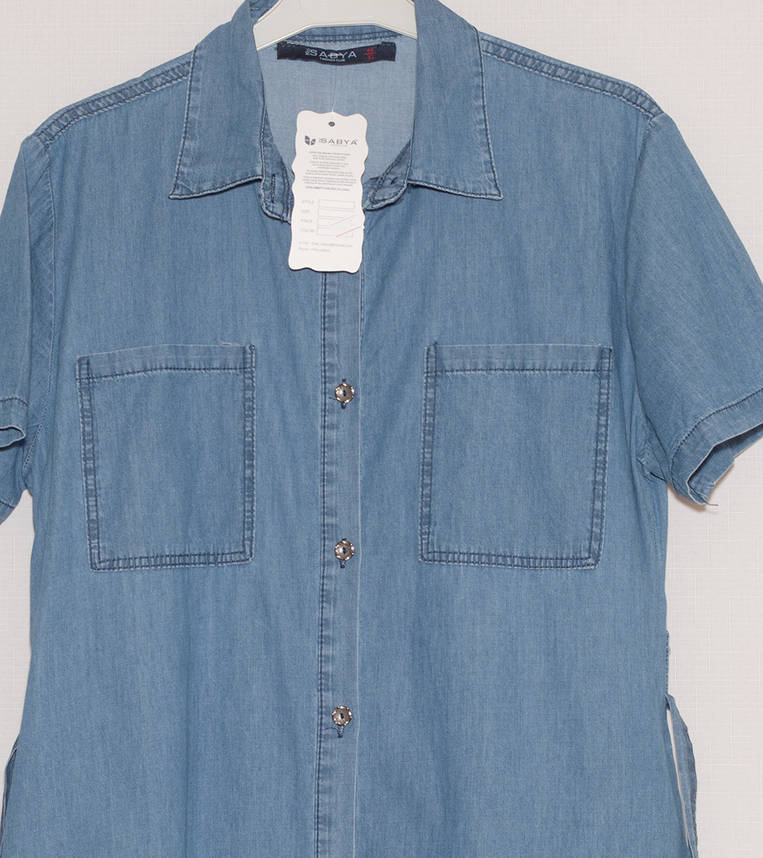 Джинсові літні сукні великих розмірів туреччина 44/XL,46/2XL,48/3XL,50/4XL52/5XL, фото 3