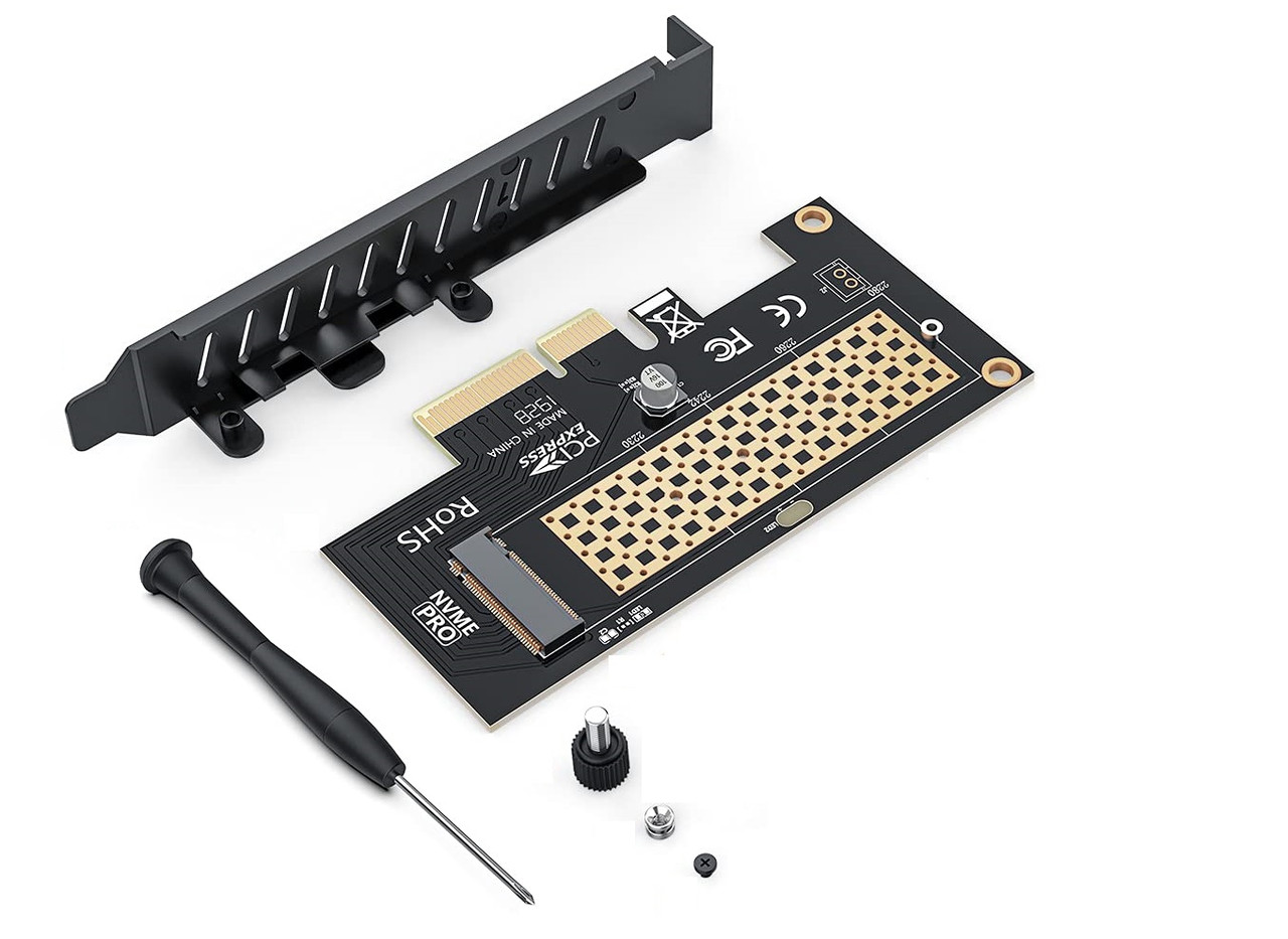 Перехідник PCIe 4.0 на M.2 NVMe Аmpcom SK4  adapter для підключення твердотільного накопичувача SSD