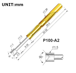 P100-A2 пружинистий контакт Pogo Pin