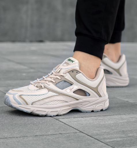Чоловічі літні кросівки Reebok Premier KFS Рібок світло бежевий текстильні дихаючі