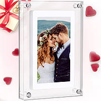 Цифрова фоторамка 5 дюймів акрилова для фото та відео з акумулятором 1000 мАг 1080Р