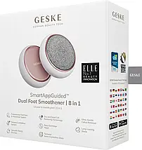 Набір для догляду за стопами Geske Dual Foot Smoothener 8в1 White | Видаляє омертвілі клітини шкіри, мозолі, вирівнює контури стоп, фото 4