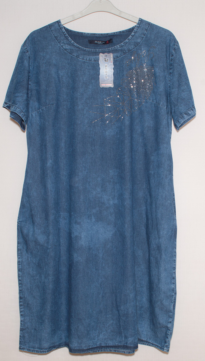 Джинсова сукня на літо великого розміру 52/5XL,54/6XL,56/7XL,58/8XL