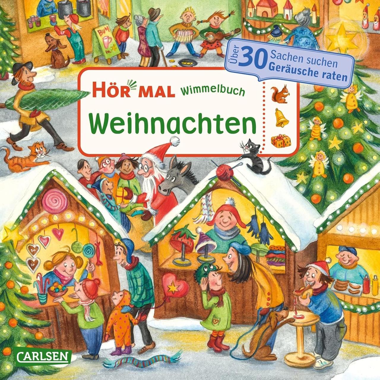 Різдвяний віммельбух зі звуками. Hör mal (Soundbuch). Wimmelbuch Hör mal Weihnachten