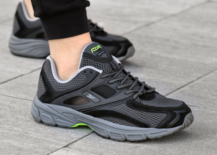 Чоловічі літні кросівки Reebok Premier KFS Рібок чорні текстильні дихаючі
