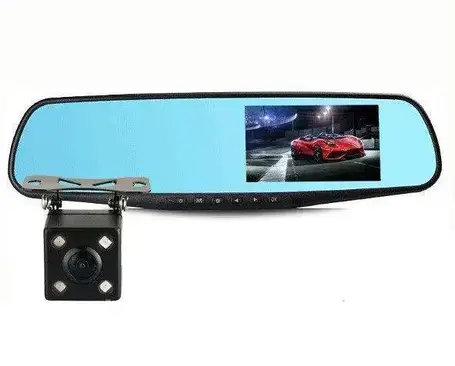 Дзеркало реєстратор із двома камерами DVR 138W 4,3' two camera, фото 1
