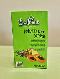 Чай Bellevue з ананасом та папайєю 100 г зелений