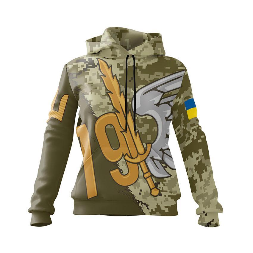 Худі жіноче з принтом «79-та окрема десантно-штурмова бригада. Сталевий удар»