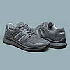 Чоловічі літні кросівки (сітка, шкіра) сірі, текстильні дихаючи для чоловіків на літо, розміри 40-45, фото 5