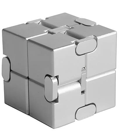 Нескінченний кубик RESTEQ, антистрес Infinity Cube 38 мм. Іграшка-антистрес з алюмінієвого сплаву, фото 1