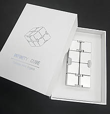 Нескінченний кубик RESTEQ, антистрес Infinity Cube 38 мм. Іграшка-антистрес з алюмінієвого сплаву, фото 4