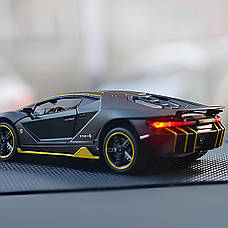 Модель автомобіля Lamborghini LP770 1:32. Звук+горять фари. Металеві ламборджини. Інерційна машинка, фото 3