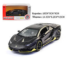 Модель автомобіля Lamborghini LP770 1:32. Звук+горять фари. Металеві ламборджини. Інерційна машинка, фото 4