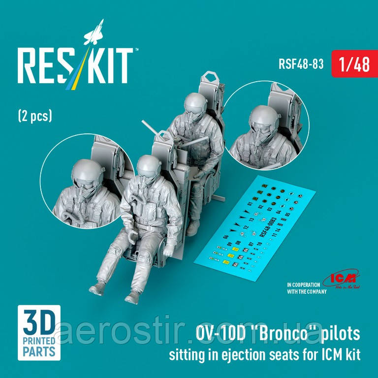 Пилоти OV-10D Bronco у катапультованих кріслах 1/48 RES KIT RSF48-83