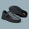 Чоловічі літні кросівки шкіряні (перфорація) чорні, дихаючи для чоловіків на літо, розміри 40-45, фото 5