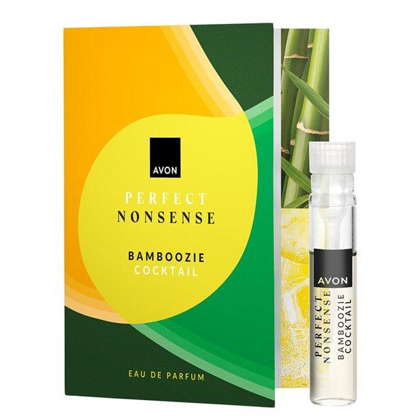 Листівка- пробний зразок парфумної води для жінок Perfect Nonsense Bamboozie Cocktail цитрусові AVON, 0,6 мл