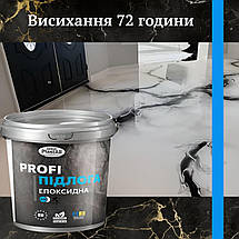 Епоксидна наливна підлога Plastall™ PROFI 4,5 кг для офісу Білий, фото 5