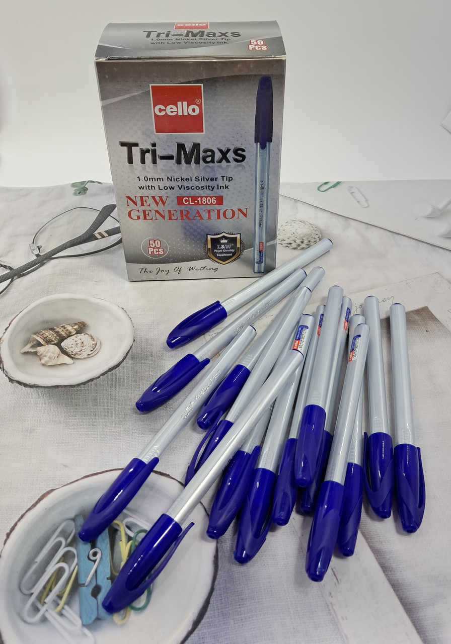 Ручка кулькова Cello Tri-Maxs 50 шт синя