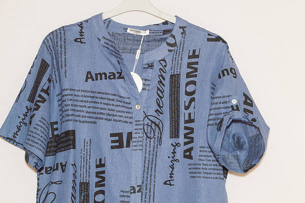 Літня сукня лляна сорочка 3XL,4XL,5XL,6XL,7XL, фото 4