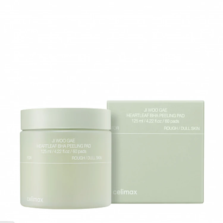 М’які відлущувальні пади з BHA-кислотою Celimax Heartleaf BHA Peeling Pad 60 шт