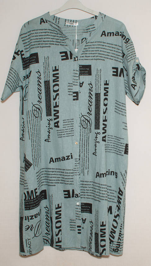 Літня сукня лляна сорочка 5XL,6XL, фото 1