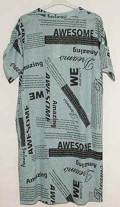 Літня сукня лляна сорочка 5XL,6XL, фото 2