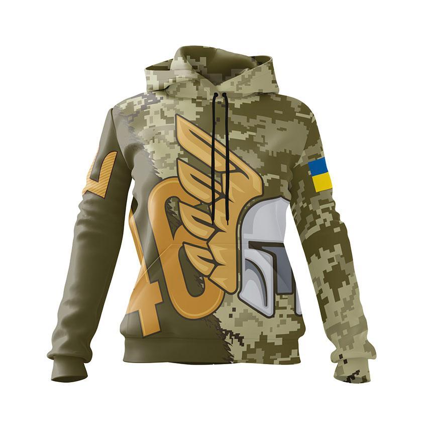 Худі жіноче з принтом «46-та окрема аеромобільна бригада. Вітри справедливості»