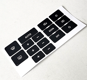 Наклейки для ремонту кнопок клімат-контролю Audi A6 | 4B0820043F | Ремкомплект кнопок клімату Ауді