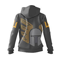 Худі жіноче з принтом «46-та окрема аеромобільна бригада. Герої неба» сірий, фото 2