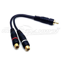 Перехідник штекер RCA — 2х гніздо RCA, мідь, 0.2 м