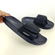 Дитячі сині шльопанці EVA на липучці American Club розмір