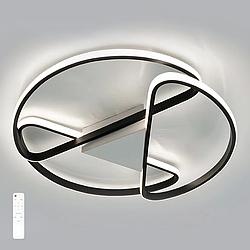 Люстра AZDA 80W R500 RC біло-чорна BLACK/WHITE Luminaria 3000-6500K 8000Lm Ø500х75мм с пультом ДУ 220V IP20