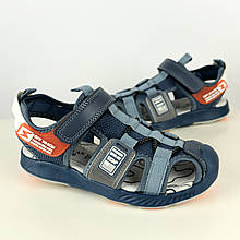Дитячі сандалії для хлопчика сині закритий носок American Club