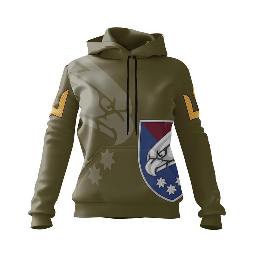 Худі жіноче з принтом «25-та окрема повітрянодесантна бригада. Сталевий орел» хакі