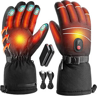 Рукавички з підігрівом Electric Heated Gloves JRST-01 L акумуляторні 5000 мАг чорні для зимових прогулянок