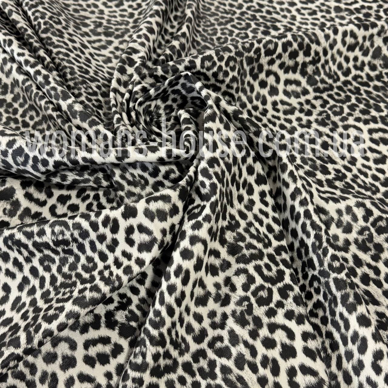 Шкірзам Стрейч на трикотажі тиснений принт Гепард Сірий, фото 1