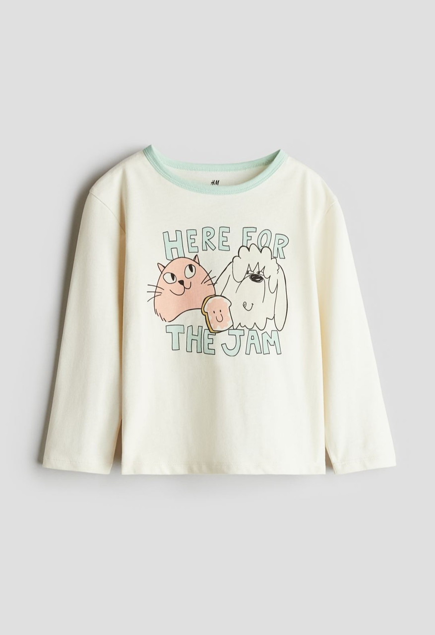 Реглан кремовий Here For the Jam H&M 92, 98/104, 110/116см